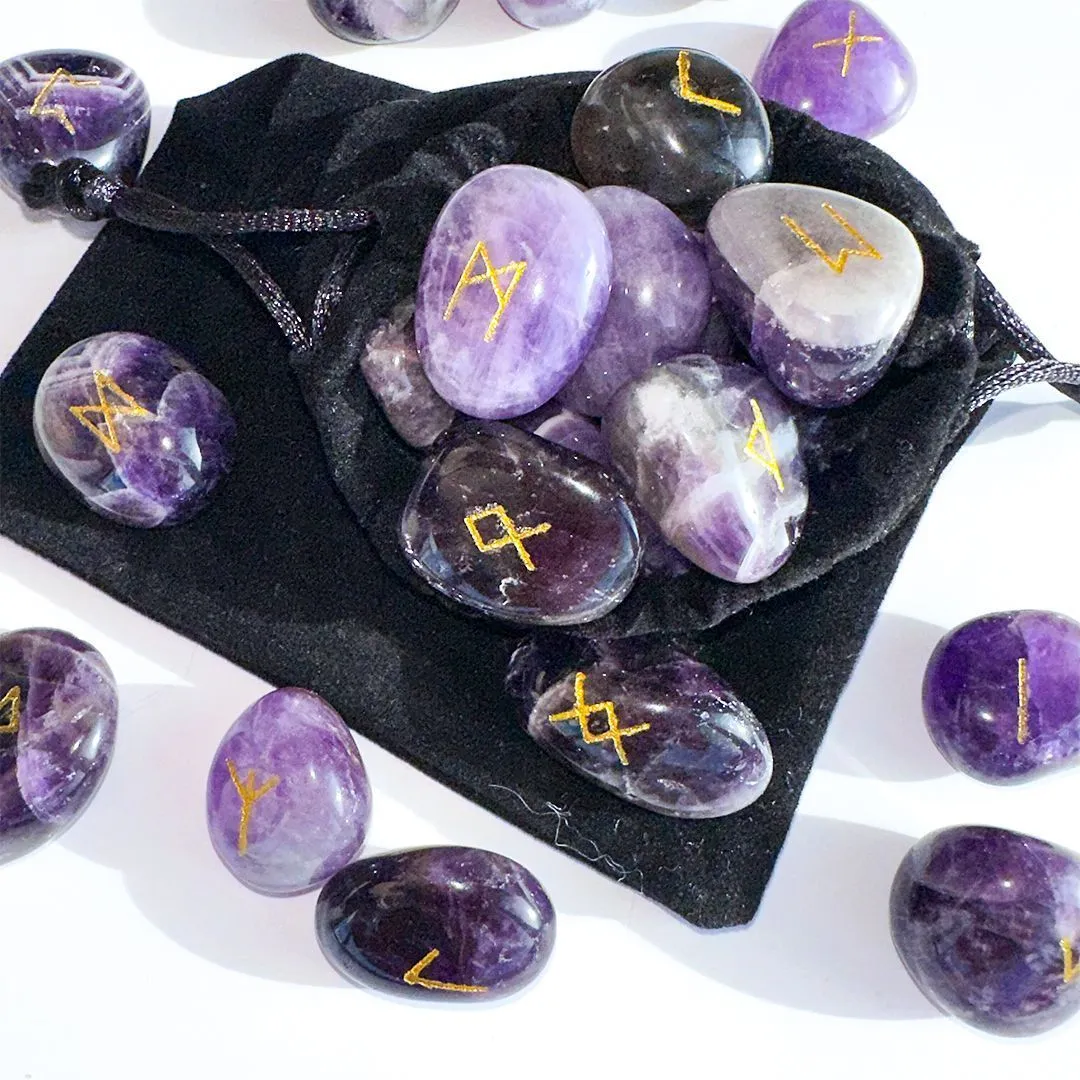 Скандинавские руны из аметиста "Дорога в Асгард"