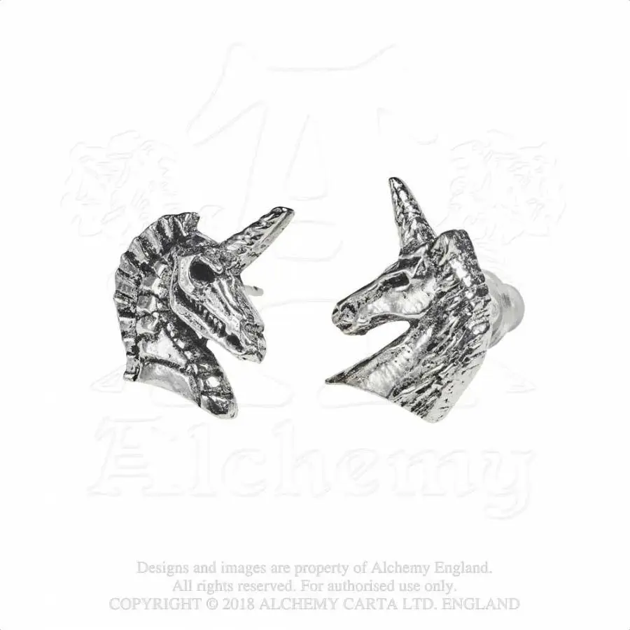 Серьги-гвоздики "Истинная природа единорогов"