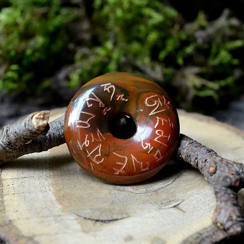 Подвеска "Мантра Богатства (Золотого Дзамбалы)", круглая