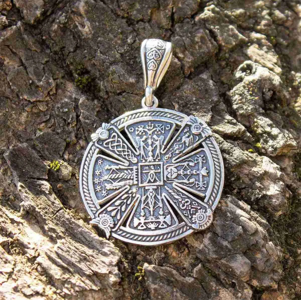 Серебряная подвеска "Огненная кольчуга"