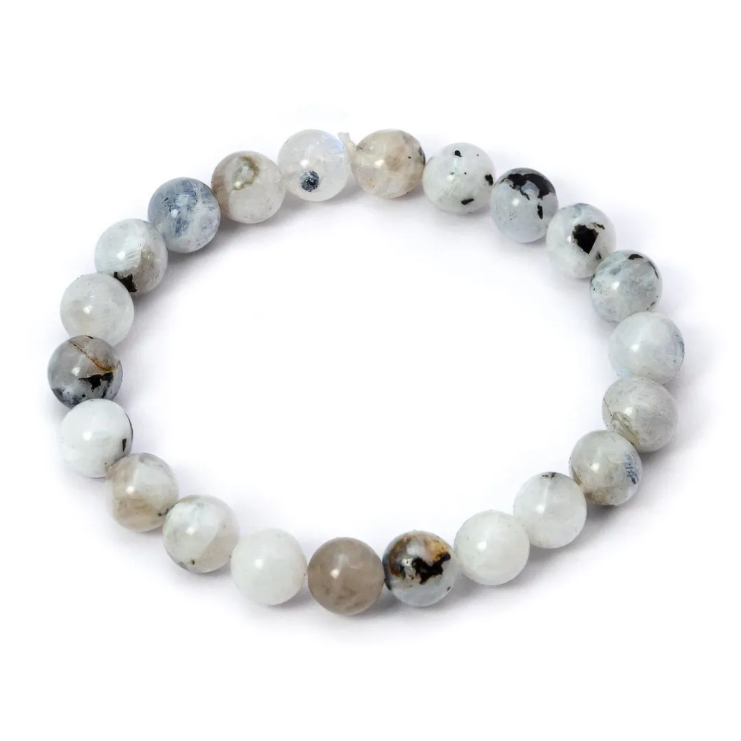 Браслет-талисман "Защита семьи", лунный камень с турмалином