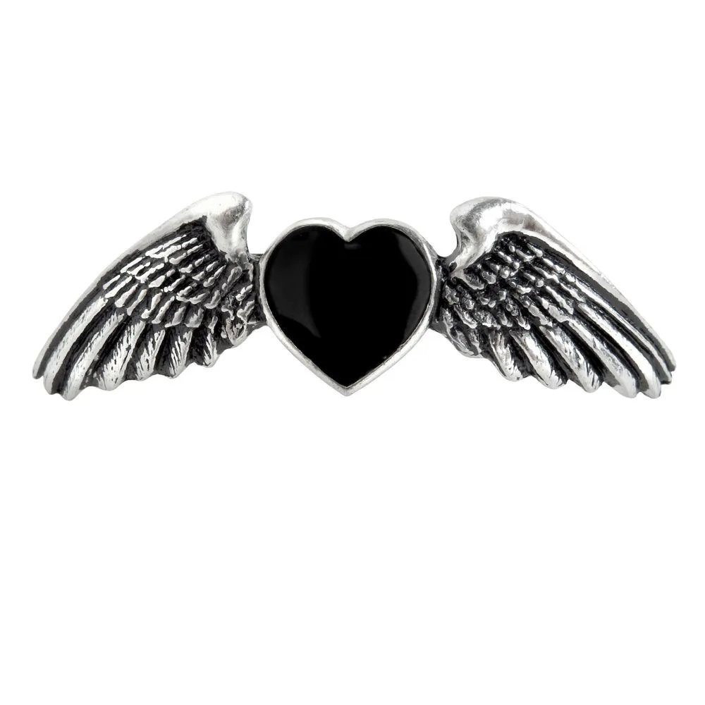 Заколка "Черное сердце"