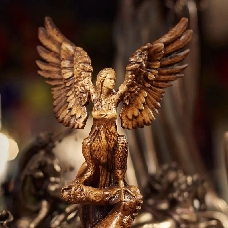 Алтарная статуэтка "Гамаюн" из дерева