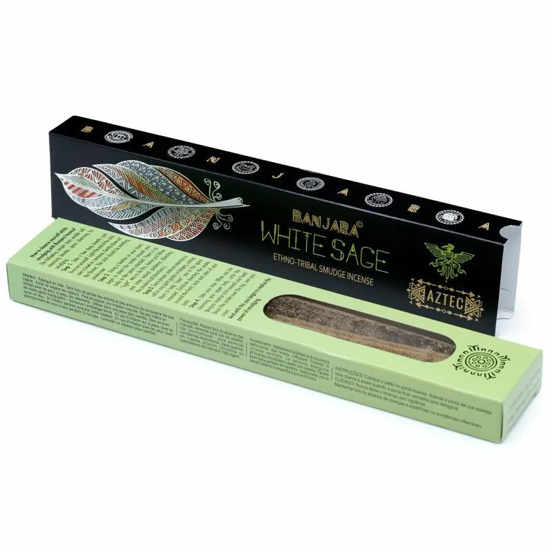Индийские благовония "Белый шалфей" BANJARA BLACK White Sage