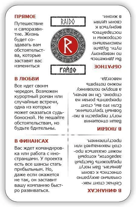 Обучающая колода "Учи Руны" для начинающих (с толкованиями и подсказками на картах)