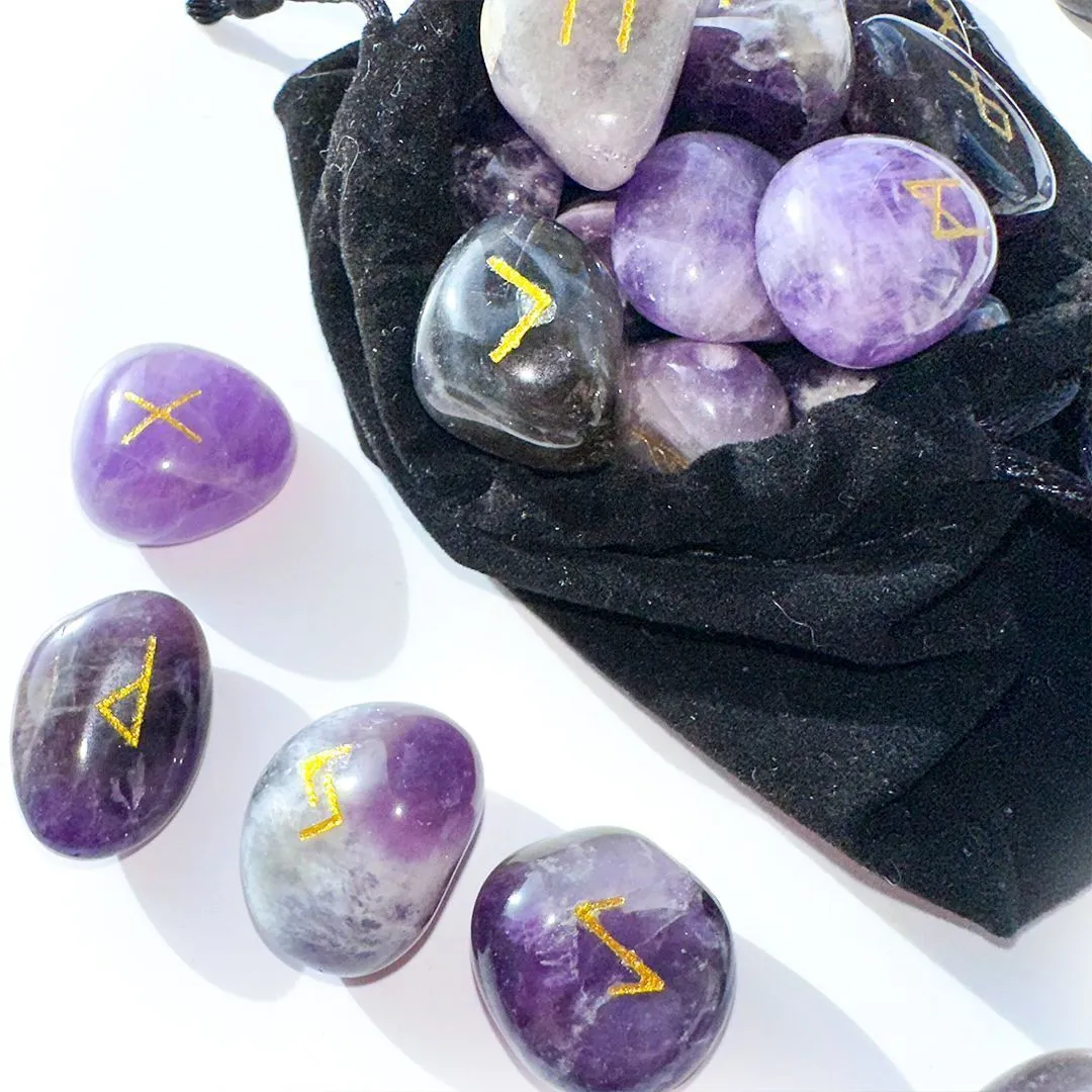 Скандинавские руны из аметиста "Дорога в Асгард"