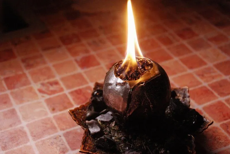 Cвеча "Яйцо гидры", травяная