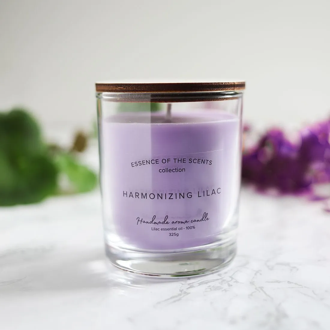 Свеча ароматическая "Гармонизирующая сирень"