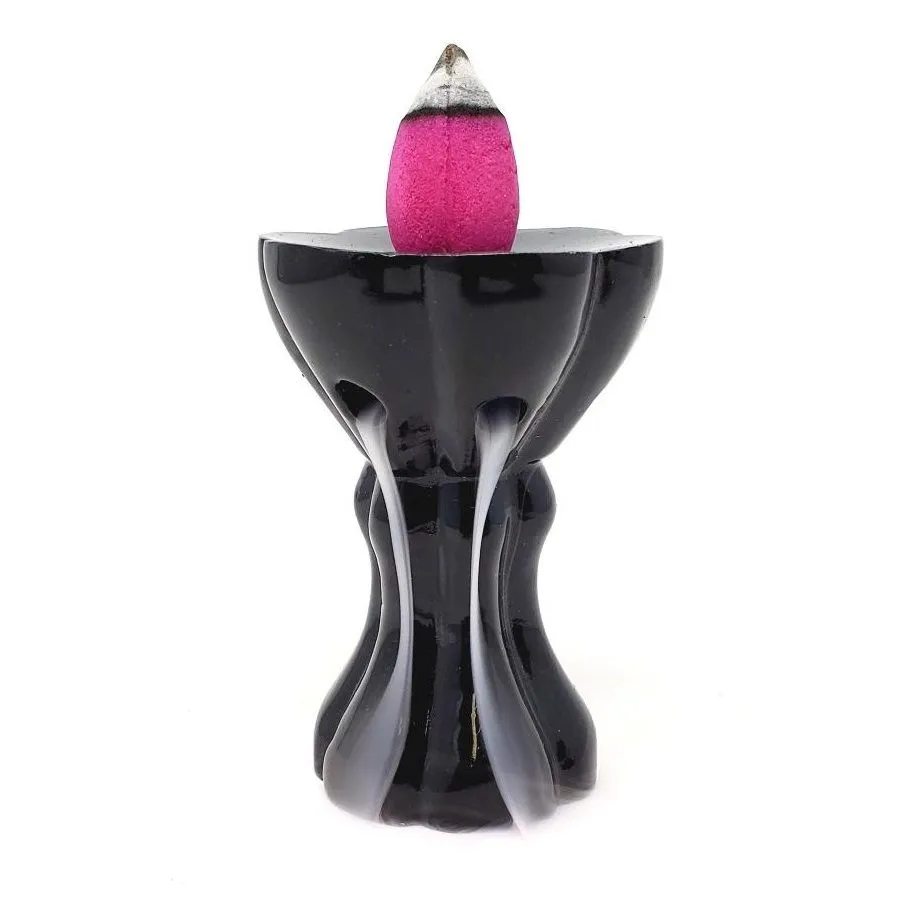 Подставка для благовоний "Черный лотос" (стелющийся дым)