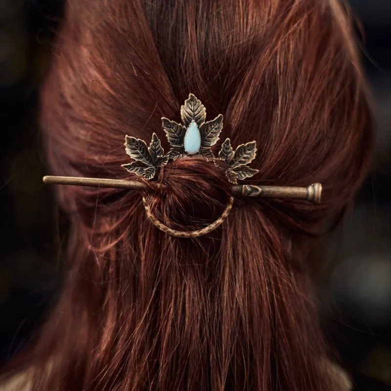 Заколка для волос "Листья клёна"