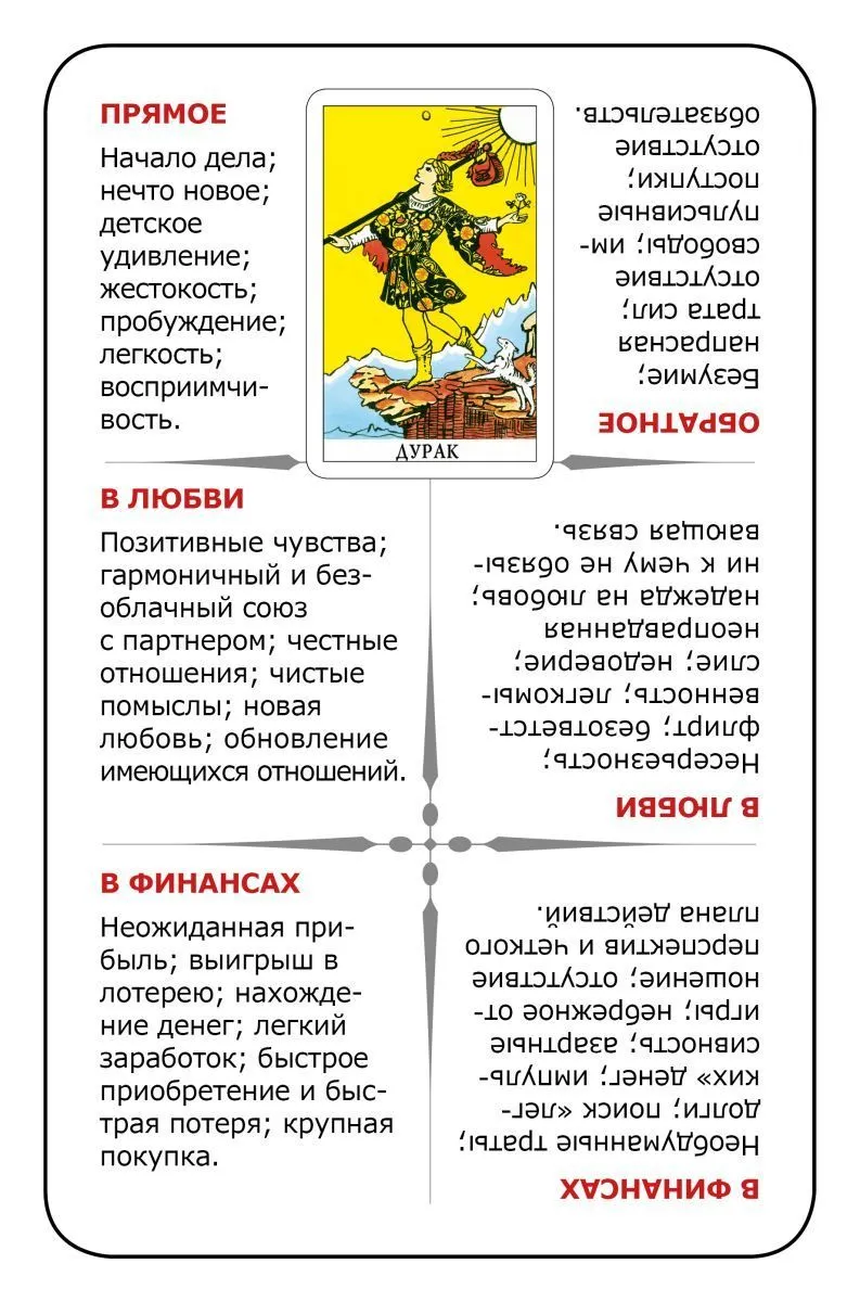Обучающая колода "Учи Таро" для начинающих (с толкованиями и подсказками на картах)