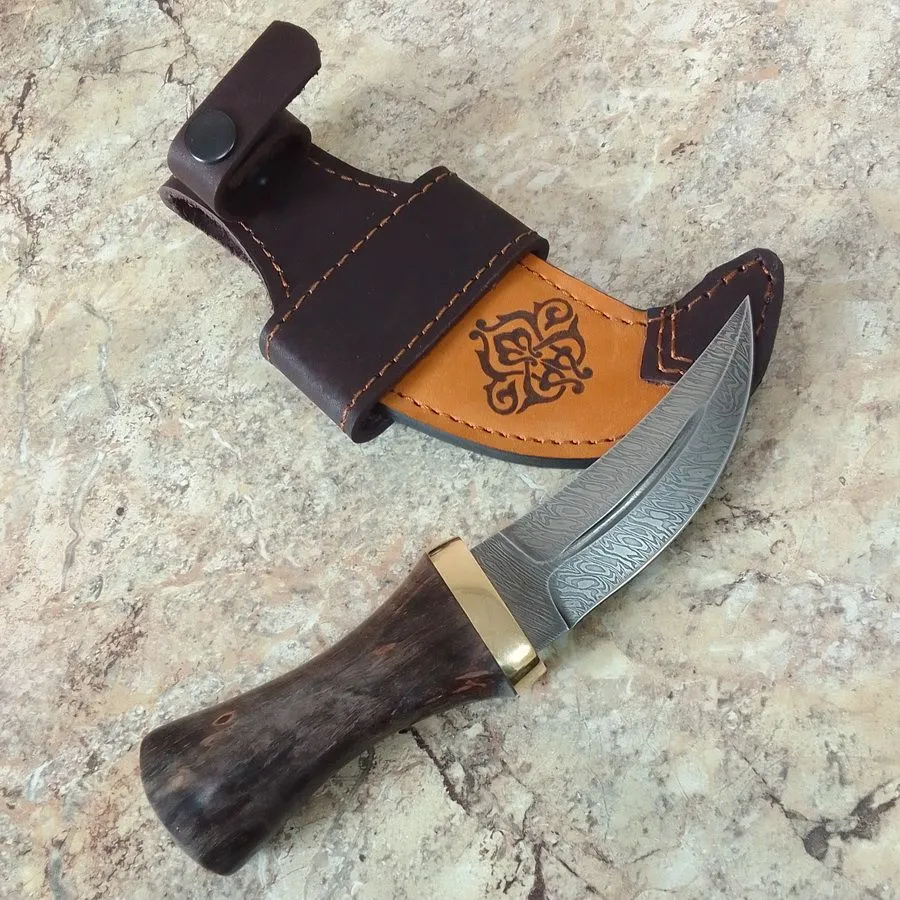 Кинжал "Джамбия" из дамасской стали, ножны в комплекте