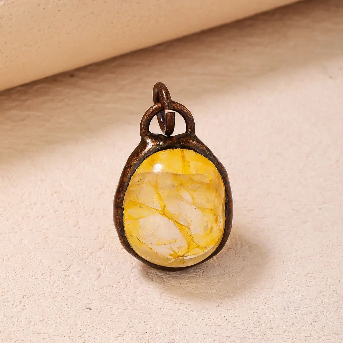 Кулон "Золотой Целитель" с желтым кварцем