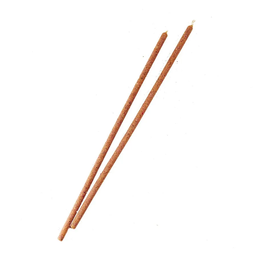 Свеча желтая двухчасовая с вереском