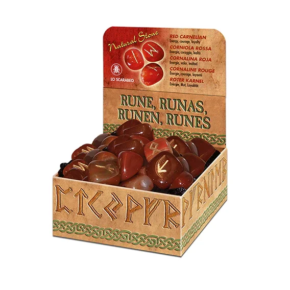 Скандинавские руны из карнеола (25 рун, мешочек, подарочная упаковка)