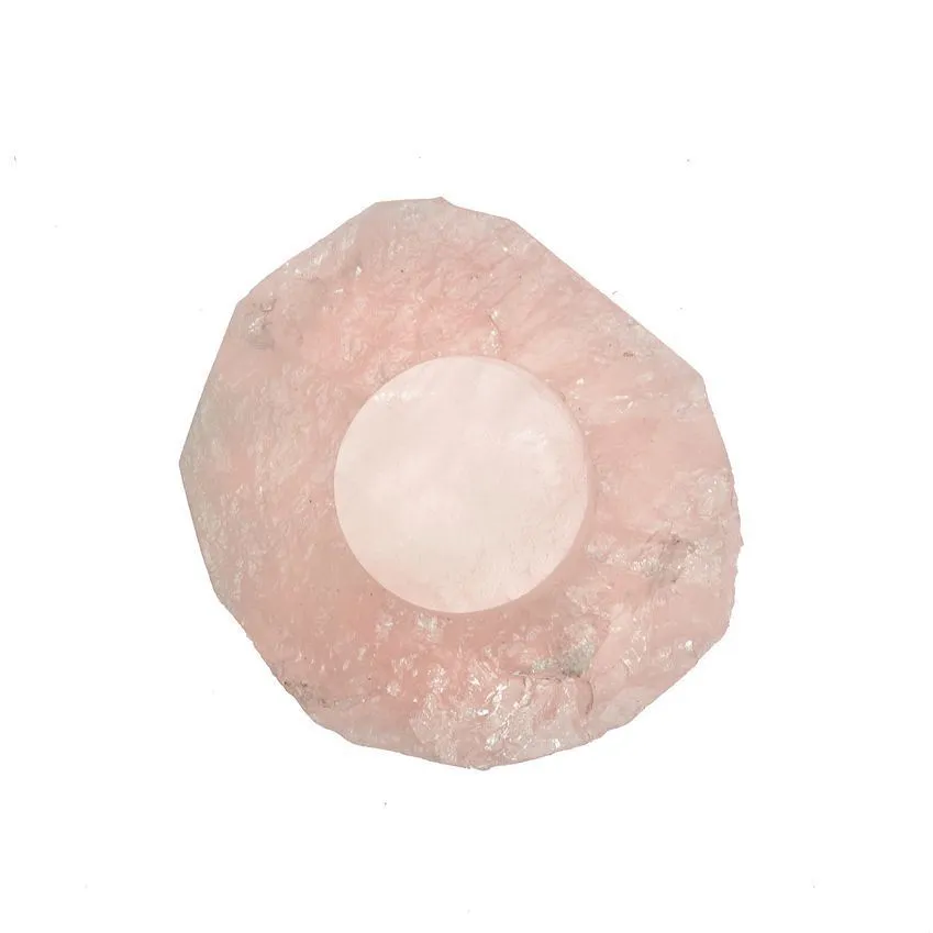 Подсвечник "Огонь любви", розовый кварц