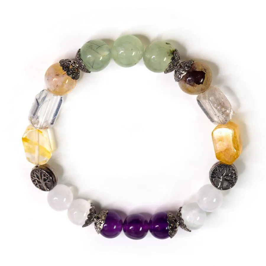 Браслет "Та, кто имеет силу изнутри" из натуральных камней