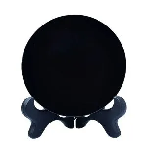 Зеркало из чёрного стекла, круглое, 10 см