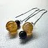 Серьги "Путь к гармониии" с камнем цитрин и турмалин