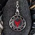 Оберег "Символ Велеса" с красной эмалью