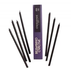 Набор свечей восковых черных