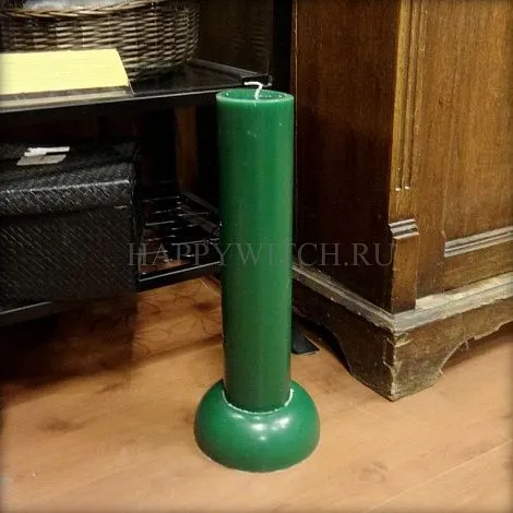 Алтарная зеленая свеча (40 см)