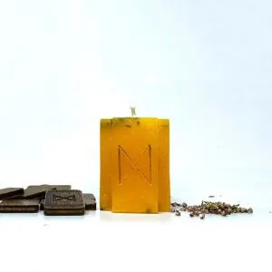 Свеча-крест руническая свеча с травами