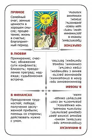 Обучающая колода "Учи Таро" для начинающих (с толкованиями и подсказками на картах)