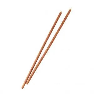 Свеча желтая двухчасовая с вереском