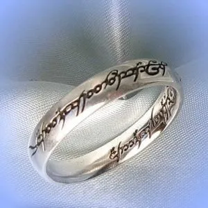 Кольцо Всевластия с серебрением, р-р 20