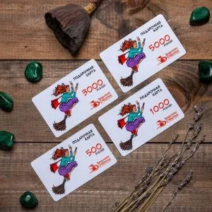 Подарочная карта "Девочка на метле"