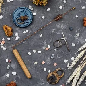 Биолокационная рамка с цилиндрическим резонатором стальная с медным покрытием