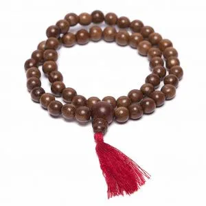 Буддийские четки, 108 бусин, абрикосовое дерево