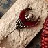 Брошь "Красная луна", с жемчугом