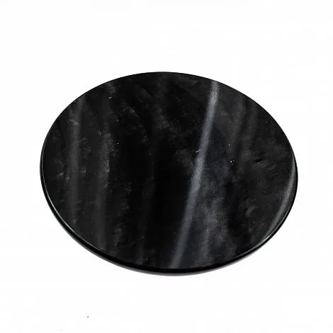 Черное зеркало из обсидиана круглое, 16,7 см
