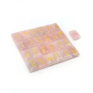 Набор рун из розового кварца, подарочная упаковка