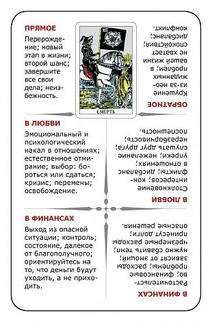 Обучающая колода "Учи Таро" для начинающих (с толкованиями и подсказками на картах)