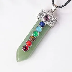Кулон-амулет "7 чакр" с натуральными камнями