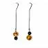 Серьги "Путь к гармониии" с камнем цитрин и турмалин
