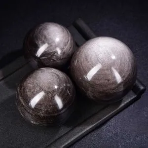 Шар из серебристого обсидиана, 3-3,5 см