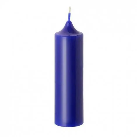 Свеча-колонна 14 см темно-синяя 