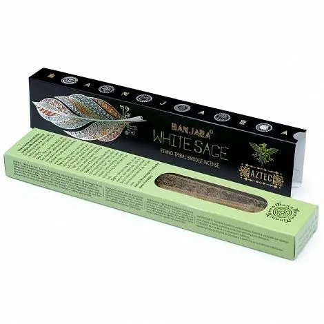 Индийские благовония "Белый шалфей" BANJARA BLACK White Sage