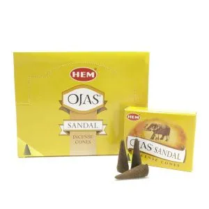 Благовония-конусы HEM Ojas Sandal 