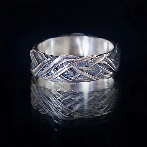 Серебряное кольцо "Сплетение трав"