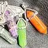Кулон "Интуиция" из аметиста с руной Ансуз с серебрением