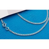 Цепочка, плетение &quot;двойной ромб с алмазной огранкой&quot; с серебрением