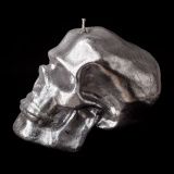 Свеча парафиновая &quot;Череп&quot; серебряная