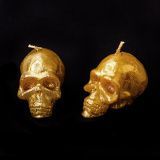 Свеча ритуальная &quot;Череп&quot; золотая