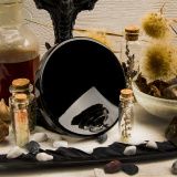 Вогнутое обсидиановое зеркало &quot;Омут&quot; малое