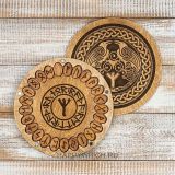 Руны &quot;Колесо Футарка&quot; деревянные, в футляре